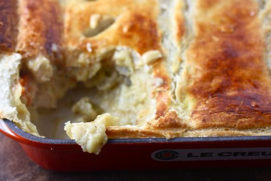 Chicken Pot Pie With Puff Pastry
 Chicken Pot Pie with Puff Pastry Crust Recipe