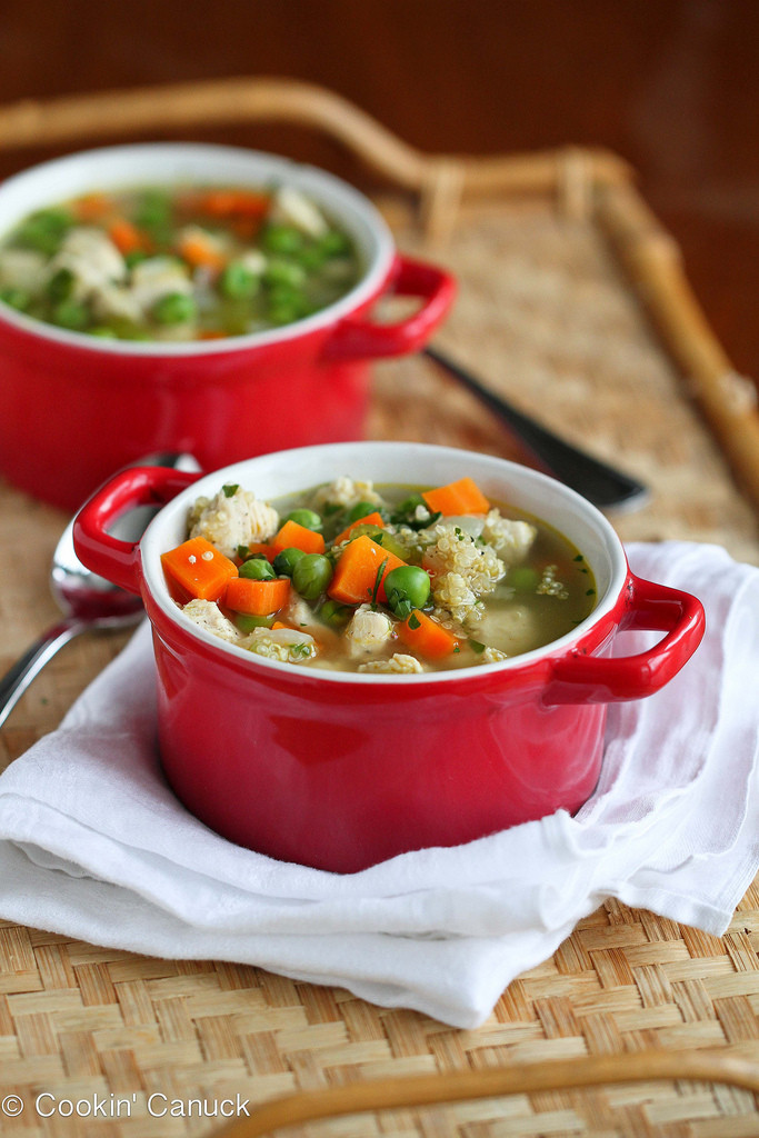 Chicken Quinoa Soup
 Light Chicken Quinoa & Ve able Soup Recipe