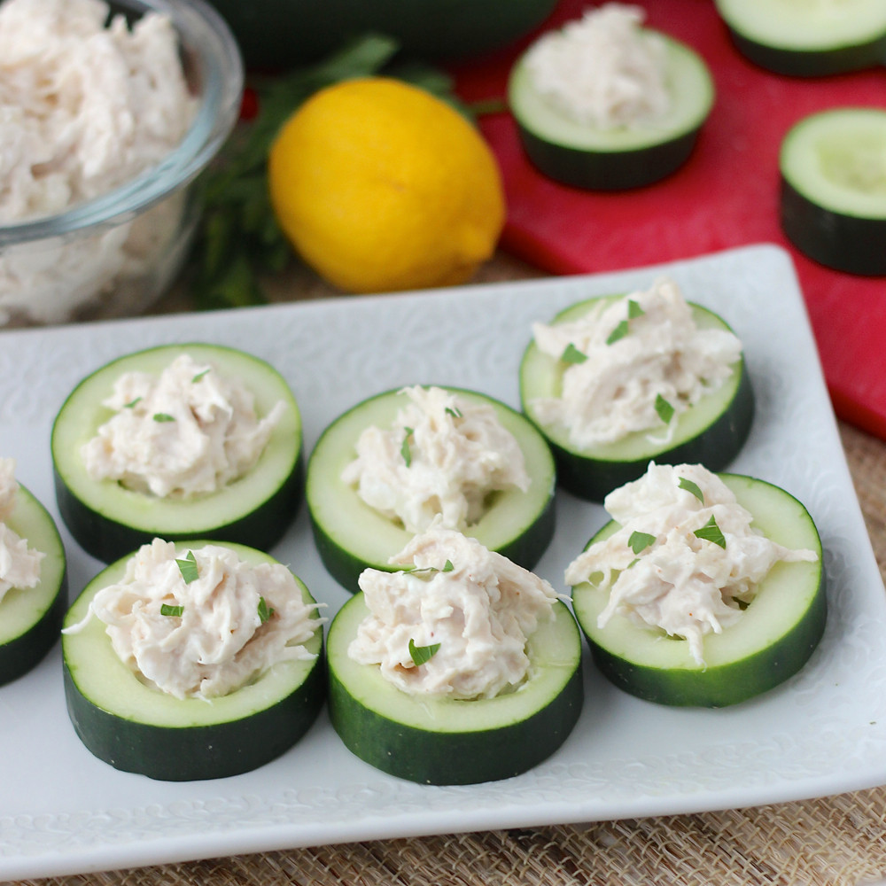 Chicken Salad Appetizer
 Cucumber Chicken Salad Bites