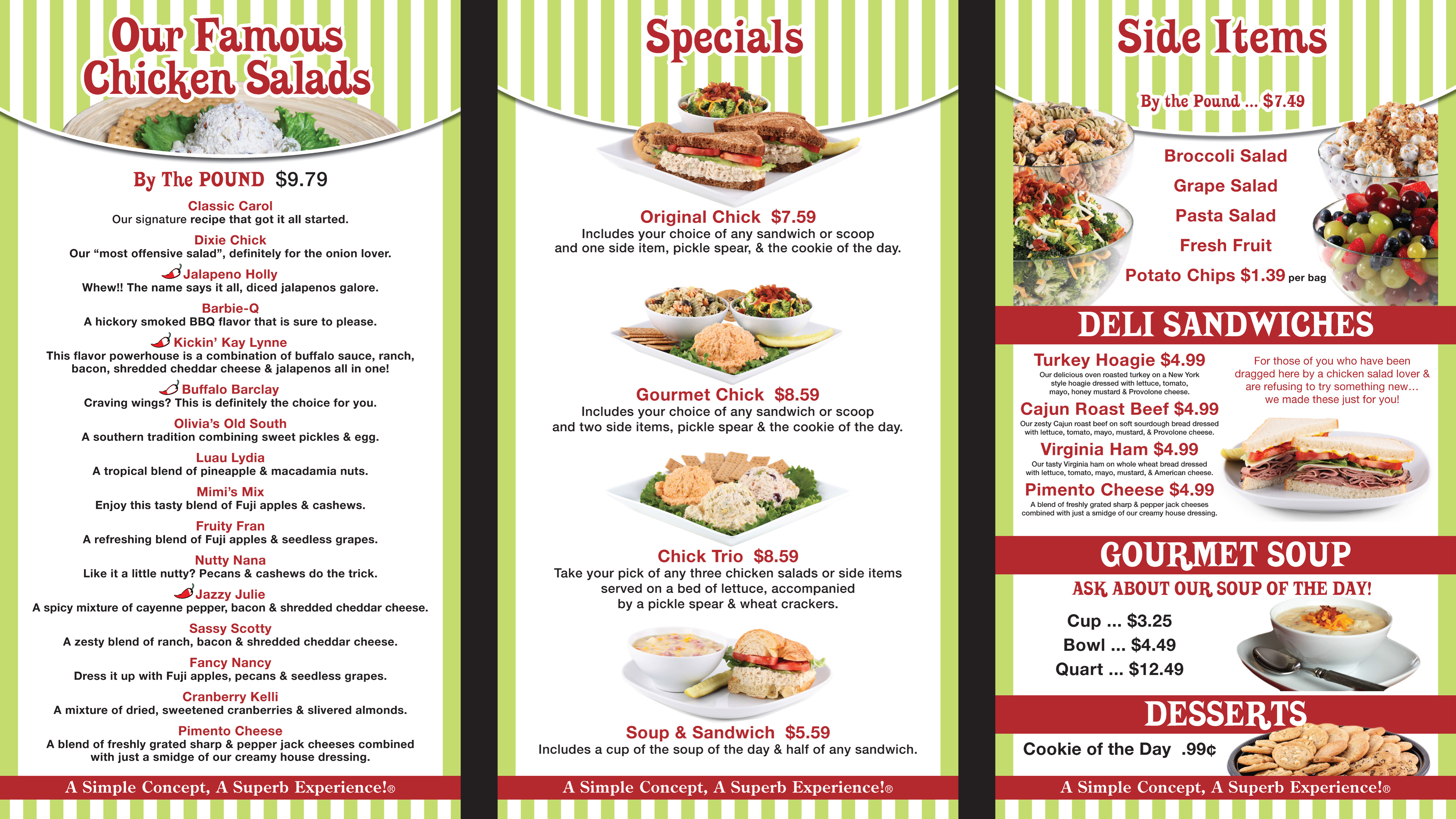 Chicken Salad Chick Menu
 DIGITAL SIGNAGE MOOD TexasMOOD Texas