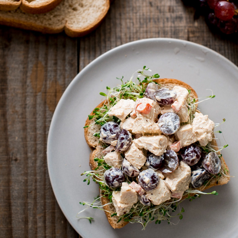 Chicken Salad Sandwich With Grapes
 Chicken and Grape Salad Sandwich Recipe Todd Porter and