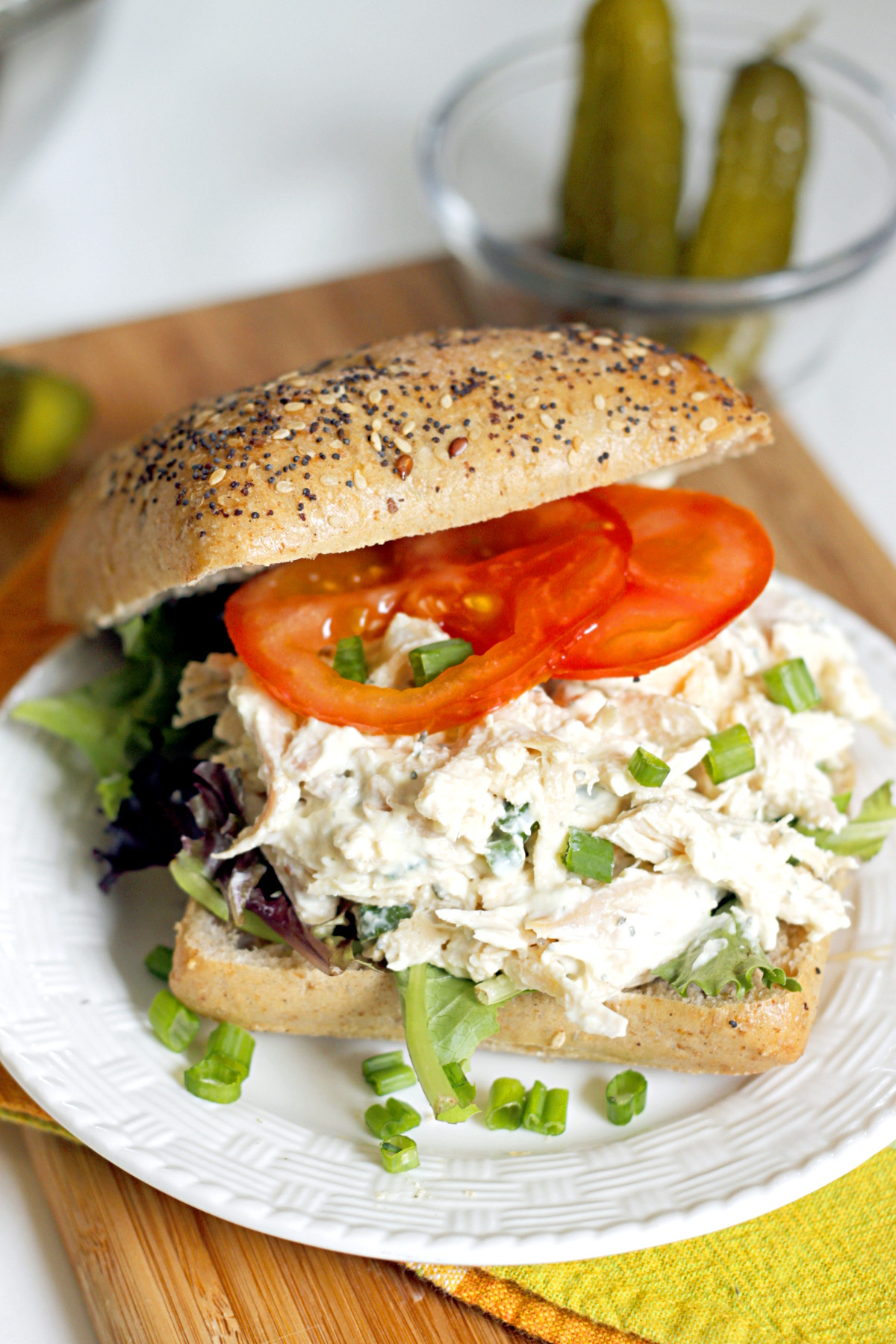 Chicken Salad Sandwiches
 Lighter Ranch Chicken Salad Sandwich Belle Vie