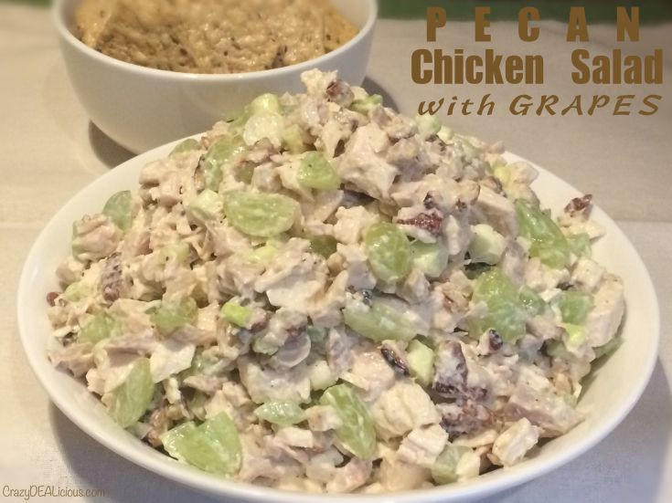 Chicken Salad With Grapes And Pecans
 Easy PECAN CHICKEN SALAD with Grapes