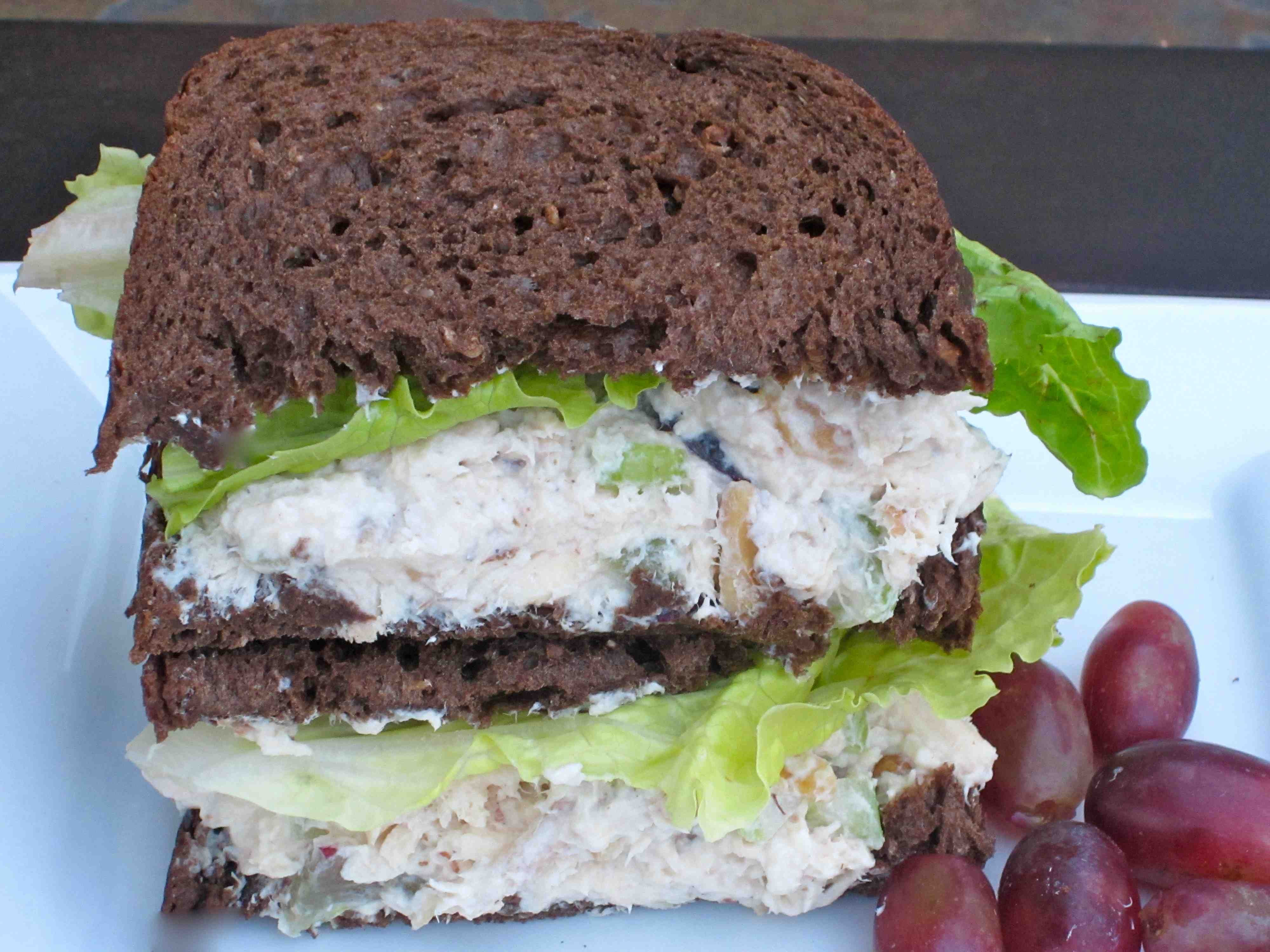 Chicken Salad With Grapes And Walnuts
 Chicken Salad Sandwich with Bok Choy Red Grapes and Walnuts