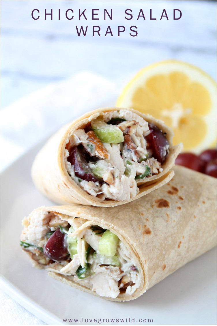 Chicken Salad Wraps
 Slow Cooker Shredded Chicken Love Grows Wild