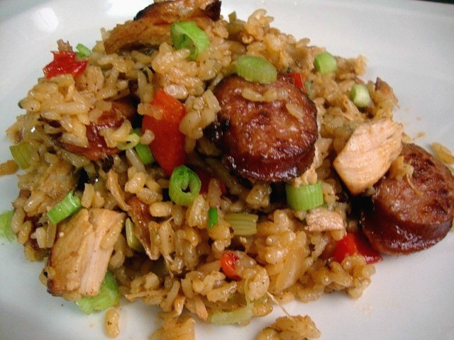 Chicken Sausage Jambalya
 Chicken and Sausage Jambalaya