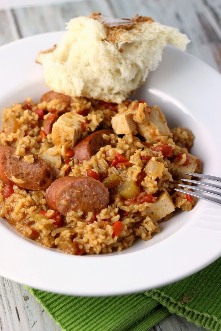 Chicken Sausage Jambalya
 Chicken and Sausage Jambalaya