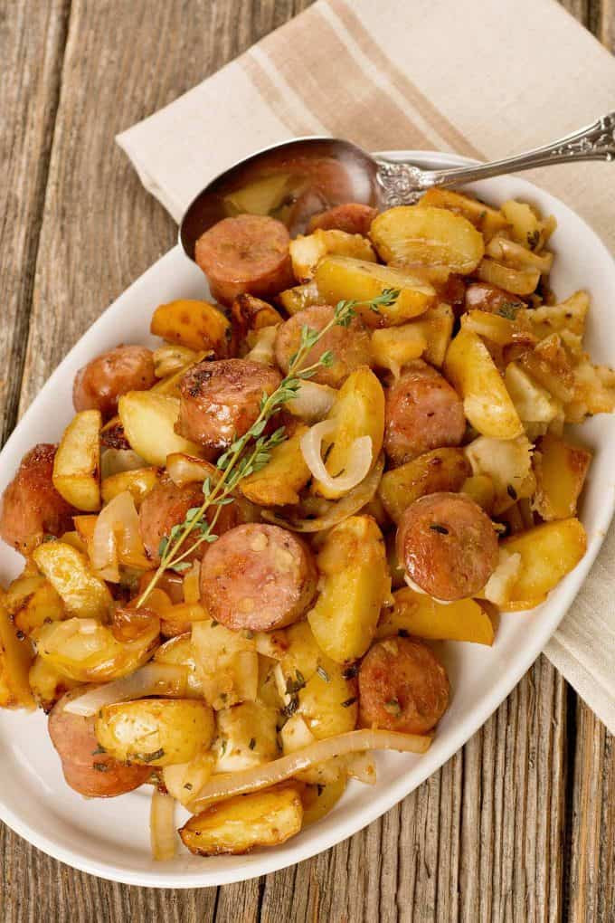 Chicken Sausage Recipes
 roasted chicken sausage and potatoes recipe