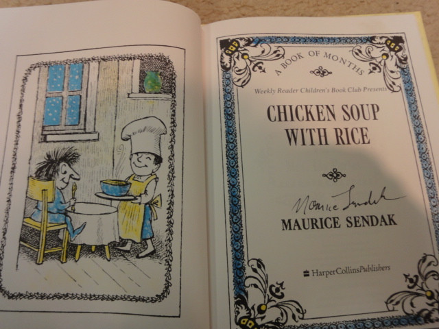 Chicken Soup With Rice Book
 Maurice Sendak "Chicken Soup With Rice" 1962 Book Signed