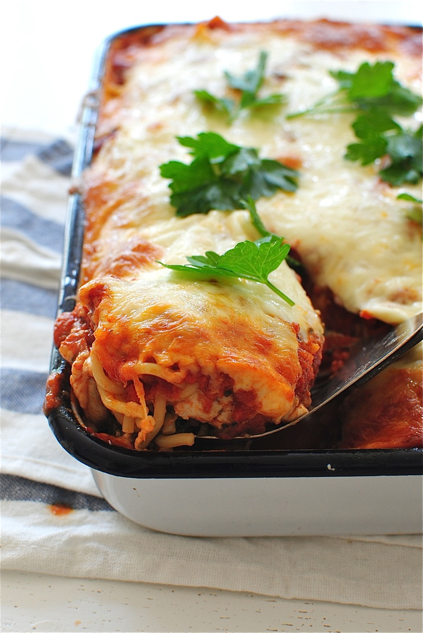 Chicken Spaghetti Bake
 e Pan Chicken Spaghetti Bake