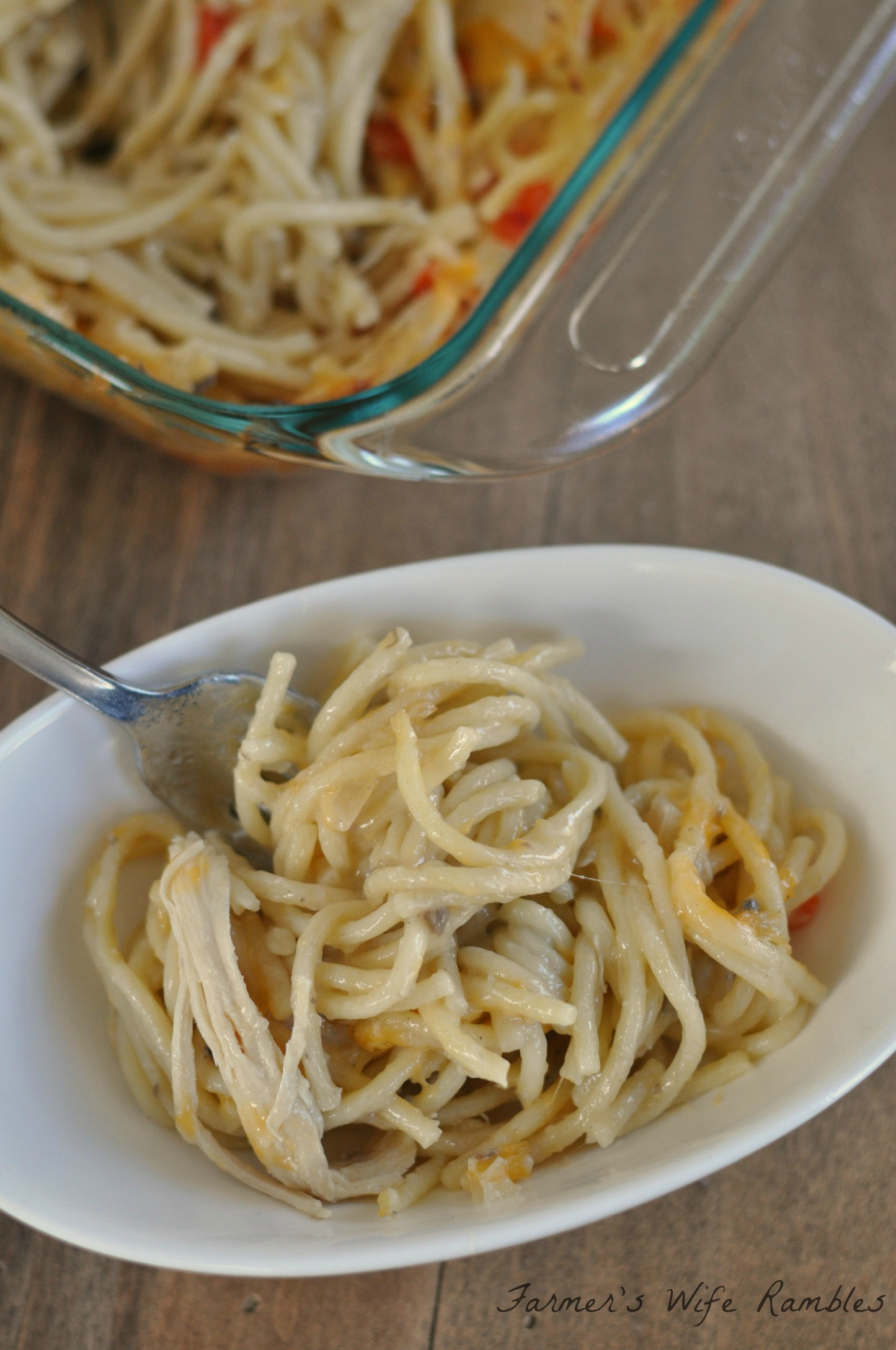 Chicken Spaghetti Bake
 White Chicken Spaghetti Bake