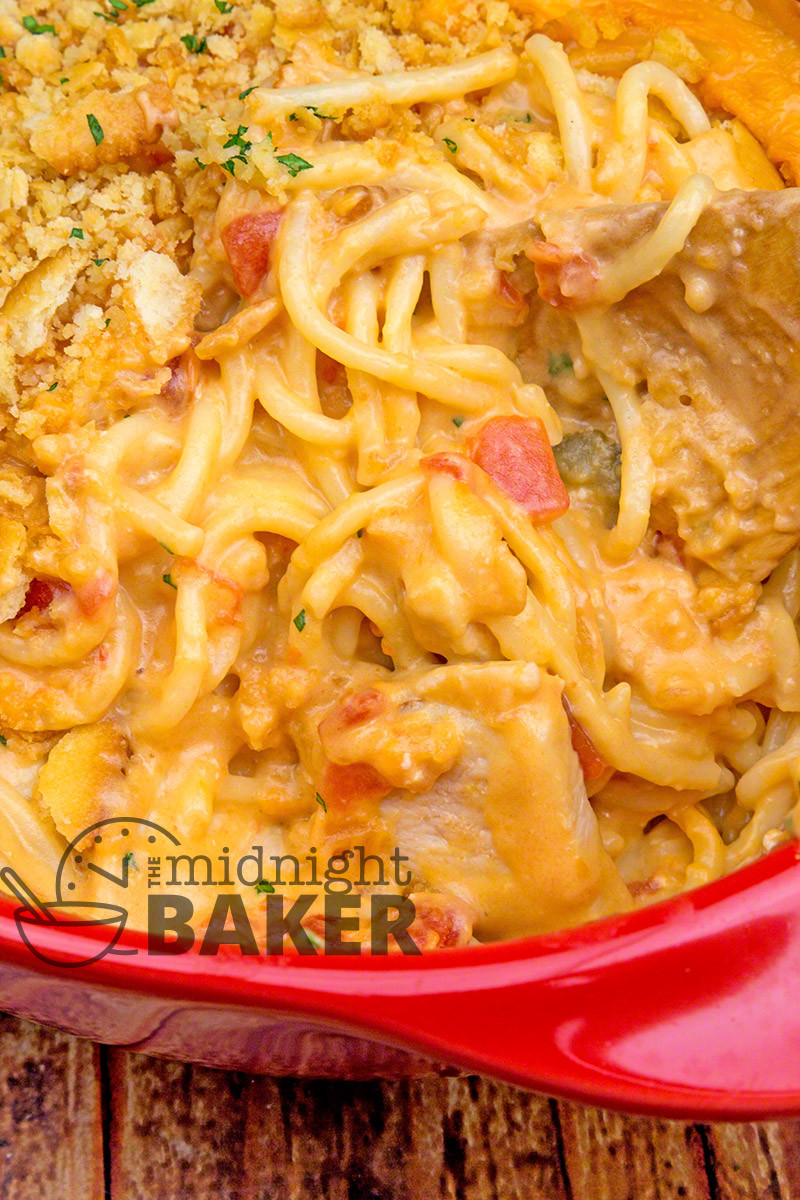 Chicken Spaghetti Bake
 Rotel Chicken Spaghetti Casserole The Midnight Baker