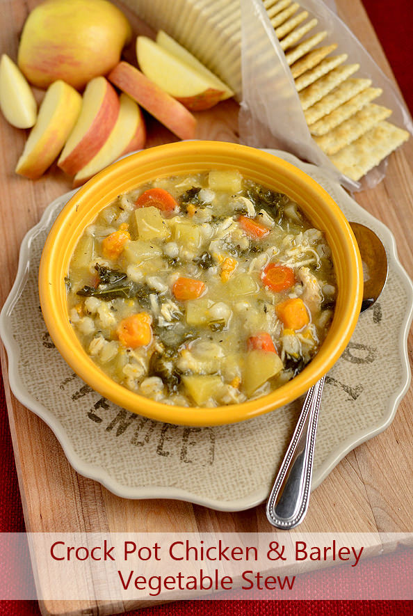 Chicken Stew Crock Pot Recipe
 Crock Pot Chicken & Barley Ve able Stew Iowa Girl Eats