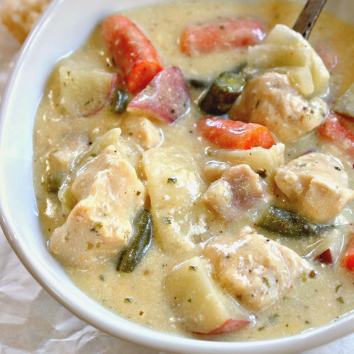 Chicken Stew Crock Pot Recipe
 Crock Pot Creamy Chicken Stew Recipe RecipeChart