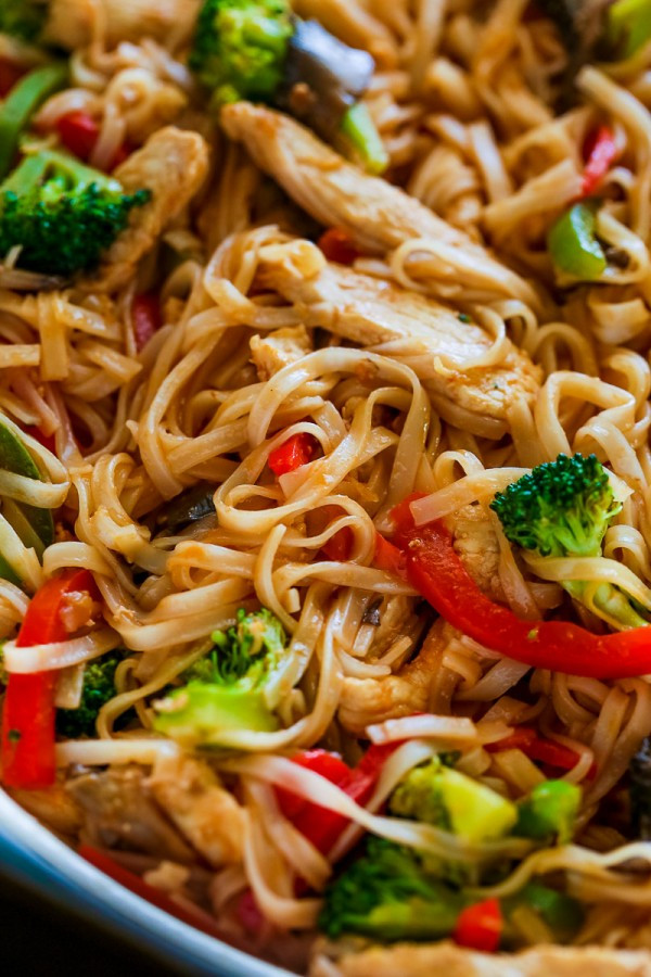 Chicken Stir-Fry With Noodles
 Chicken Stir Fry with Rice Noodles 30 minute meal