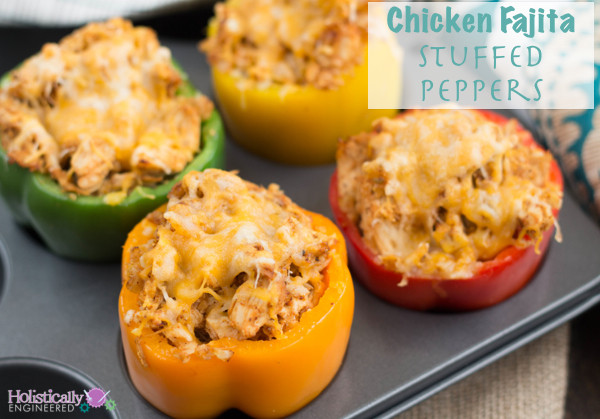 Chicken Stuffed Bell Peppers
 Chicken Fajita Stuffed Peppers Holistically Engineered