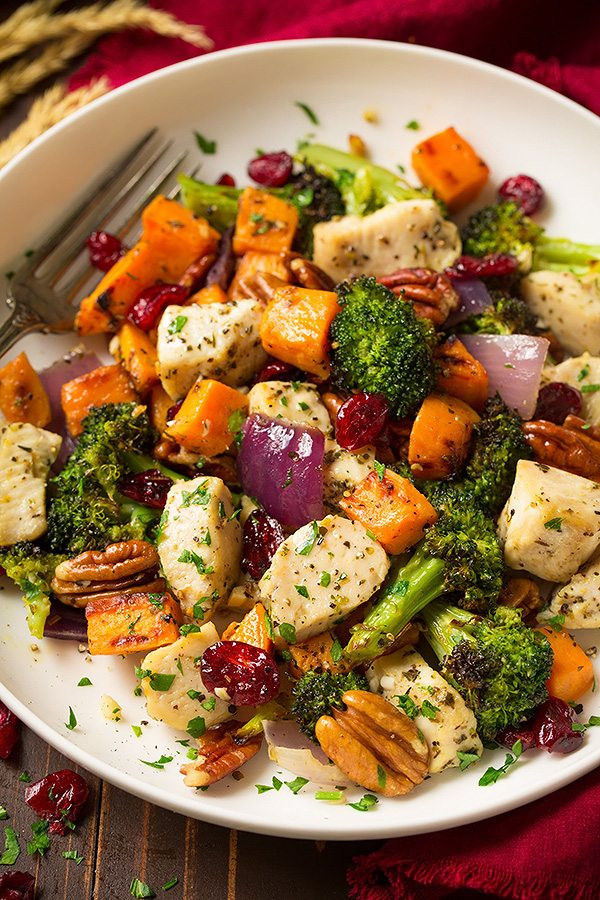 Chicken Sweet Potato
 Chicken Broccoli and Sweet Potato Sheet Pan Dinner