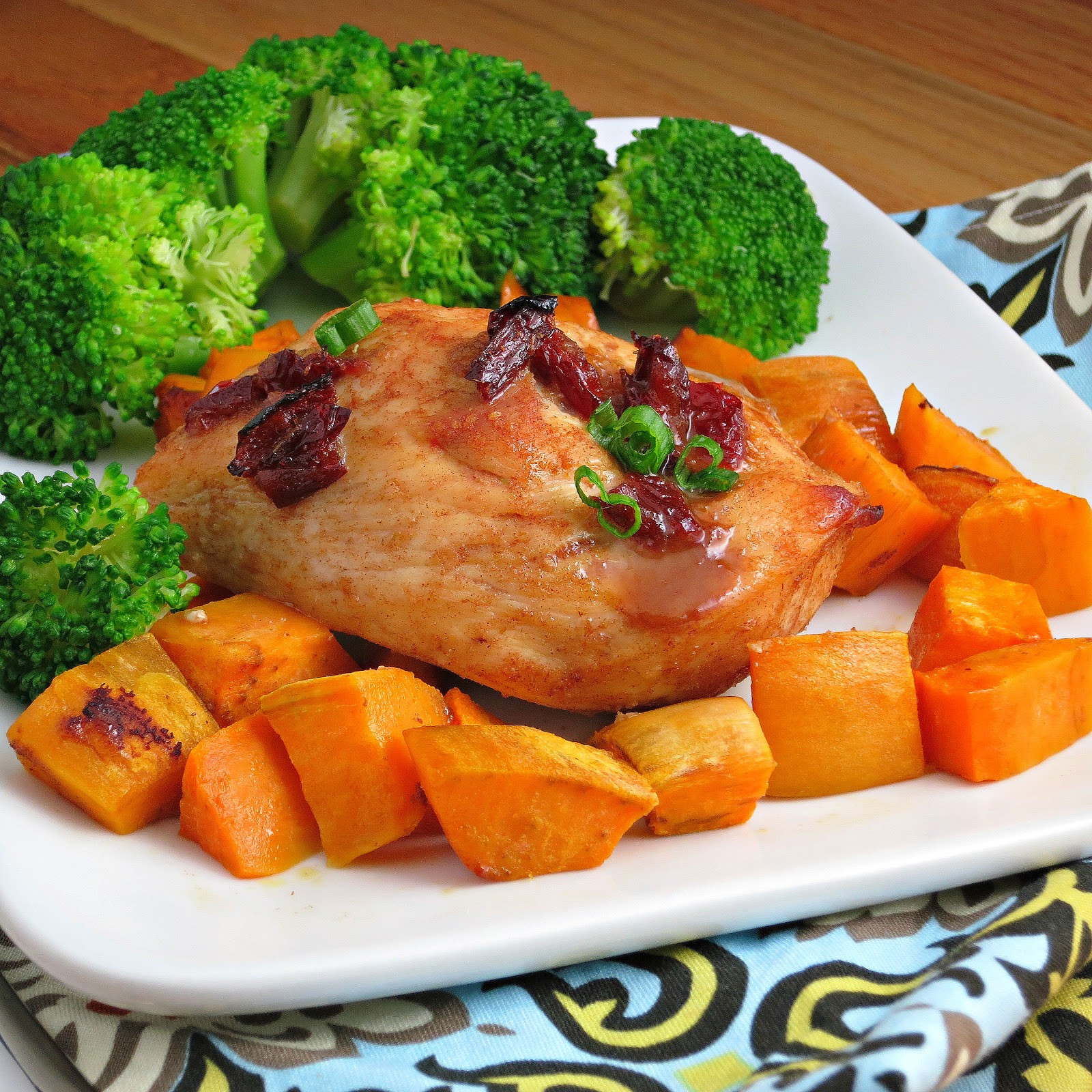 Chicken Sweet Potato
 Chipotle Glazed Roast Chicken with Sweet Potatoes