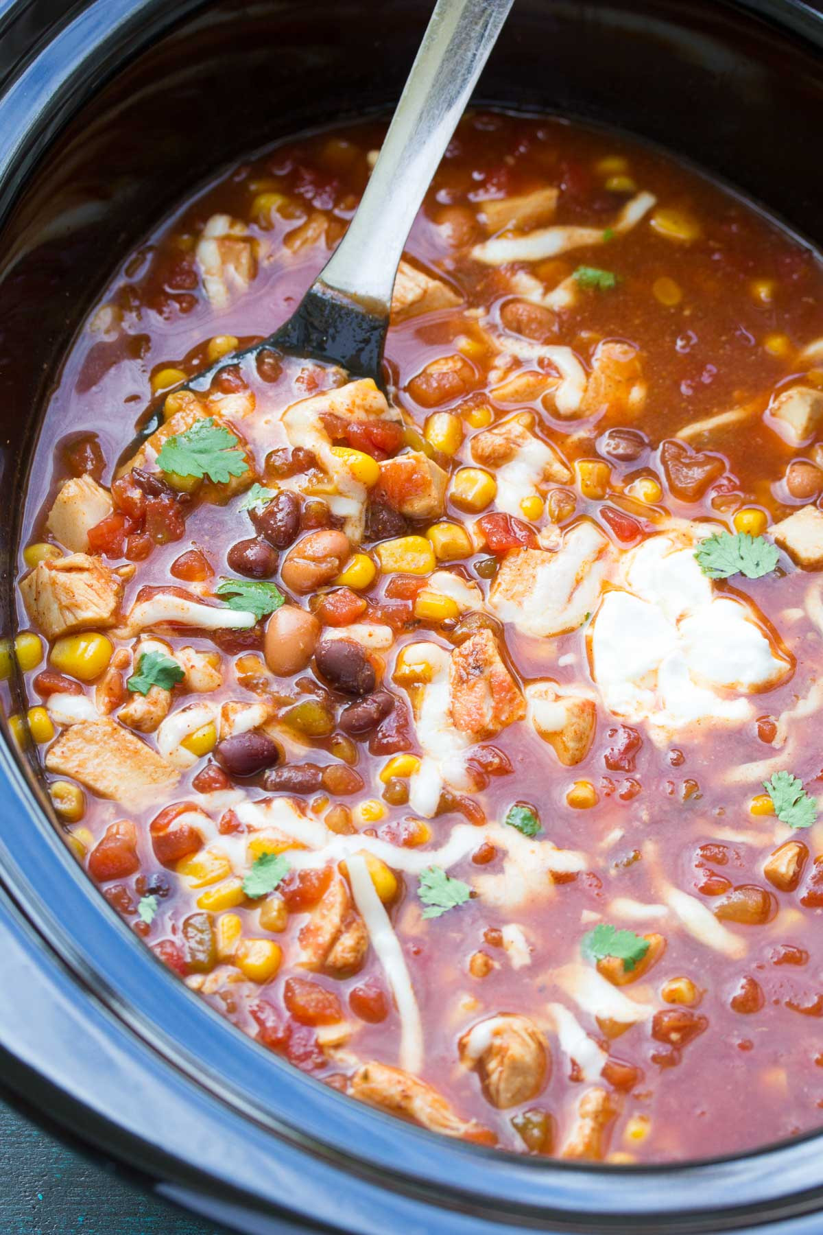 Chicken Taco Soup
 Easy Slow Cooker Chicken Taco Soup No Chopping