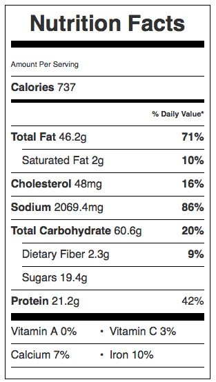 Chicken Tenders Nutrition
 Fried Chicken Tenders