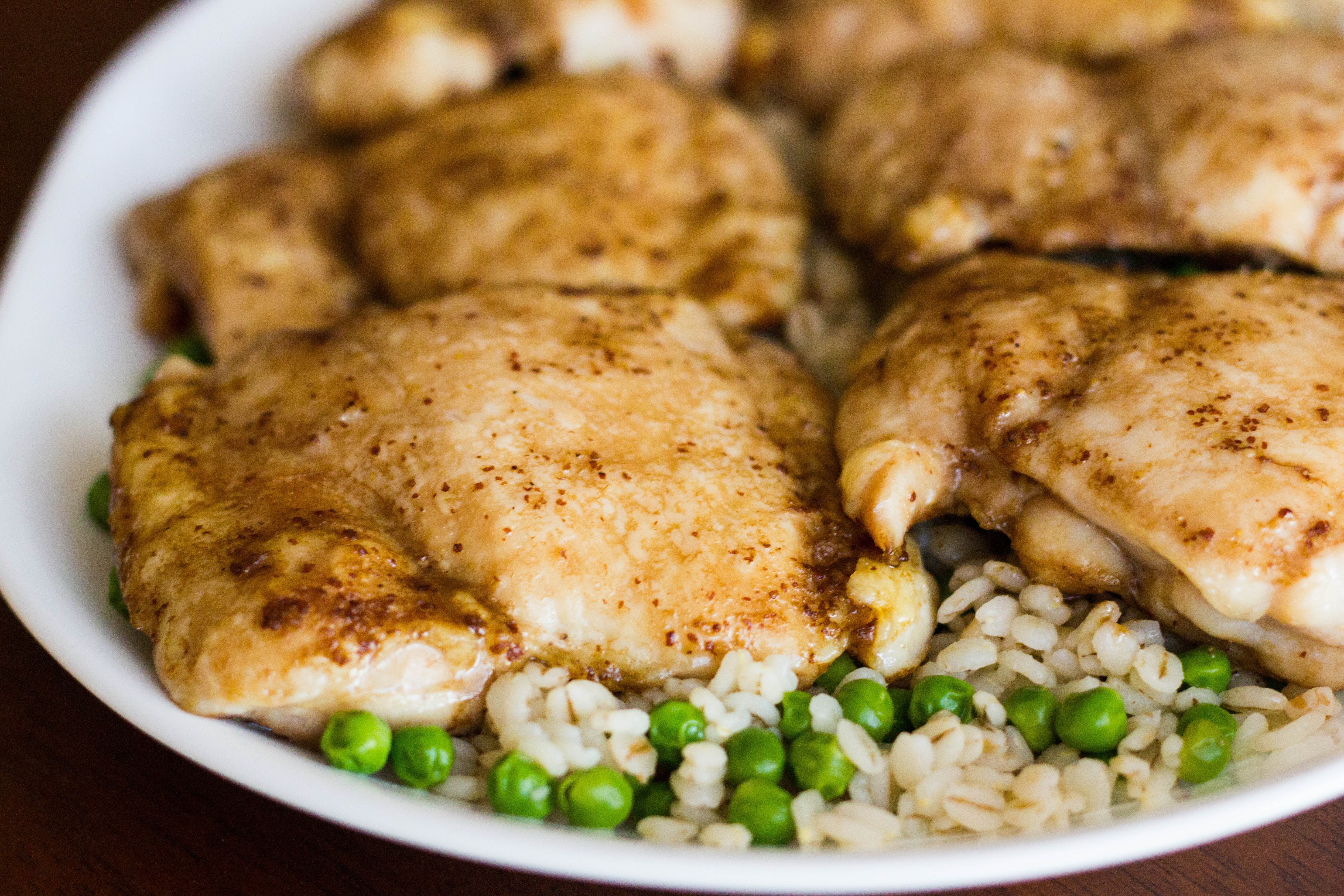 Chicken Thigh Casserole
 chicken thigh and barley bake