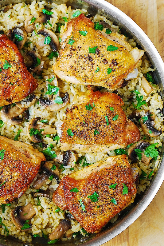 Chicken Thighs And Mushrooms
 Chicken Thighs with Mushroom Rice Julia s Album