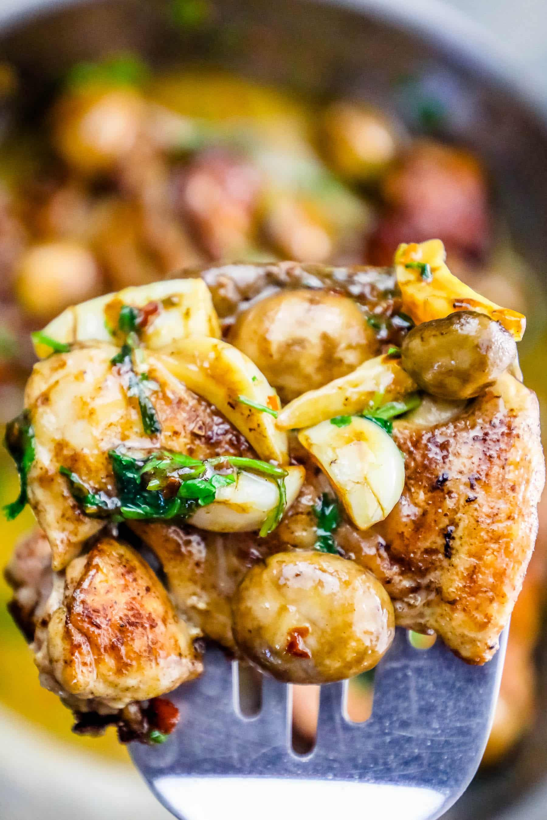 Chicken Thighs And Mushrooms
 e Pot Garlic Butter Chicken Thighs and Mushrooms Recipe