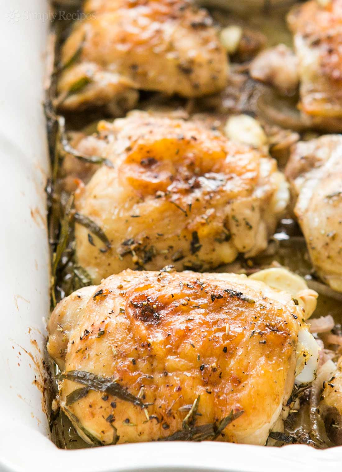 Chicken Thighs And Potatoes
 Herb Roasted Chicken Thighs with Potatoes Recipe