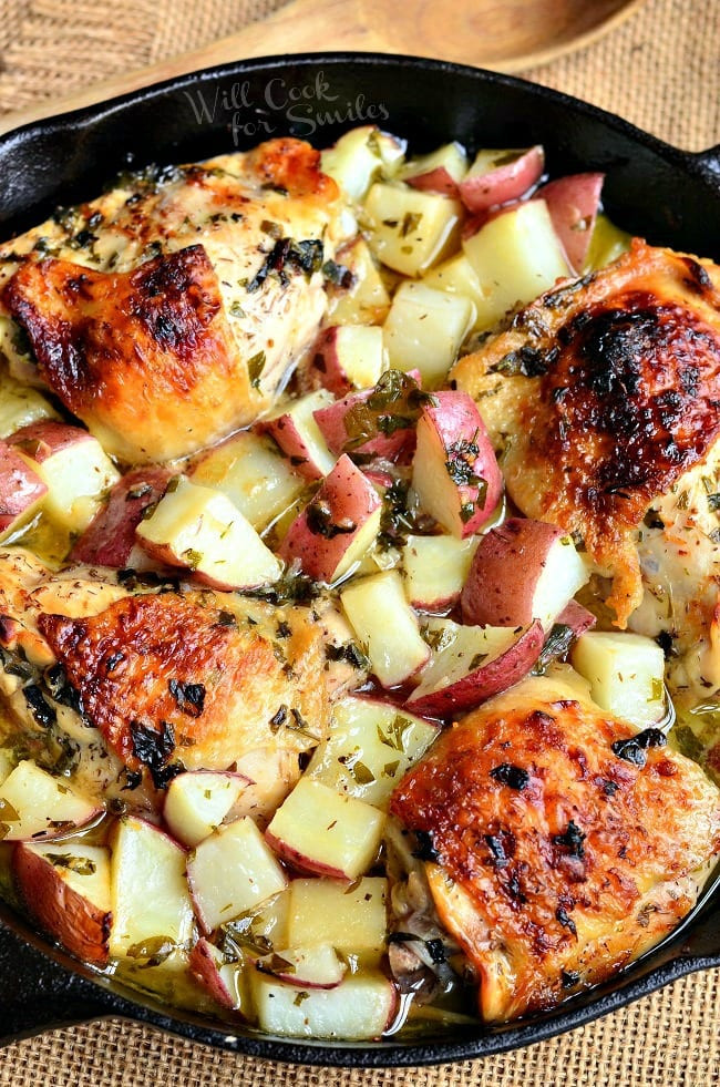 Chicken Thighs And Potatoes
 balsamic chicken thighs baked