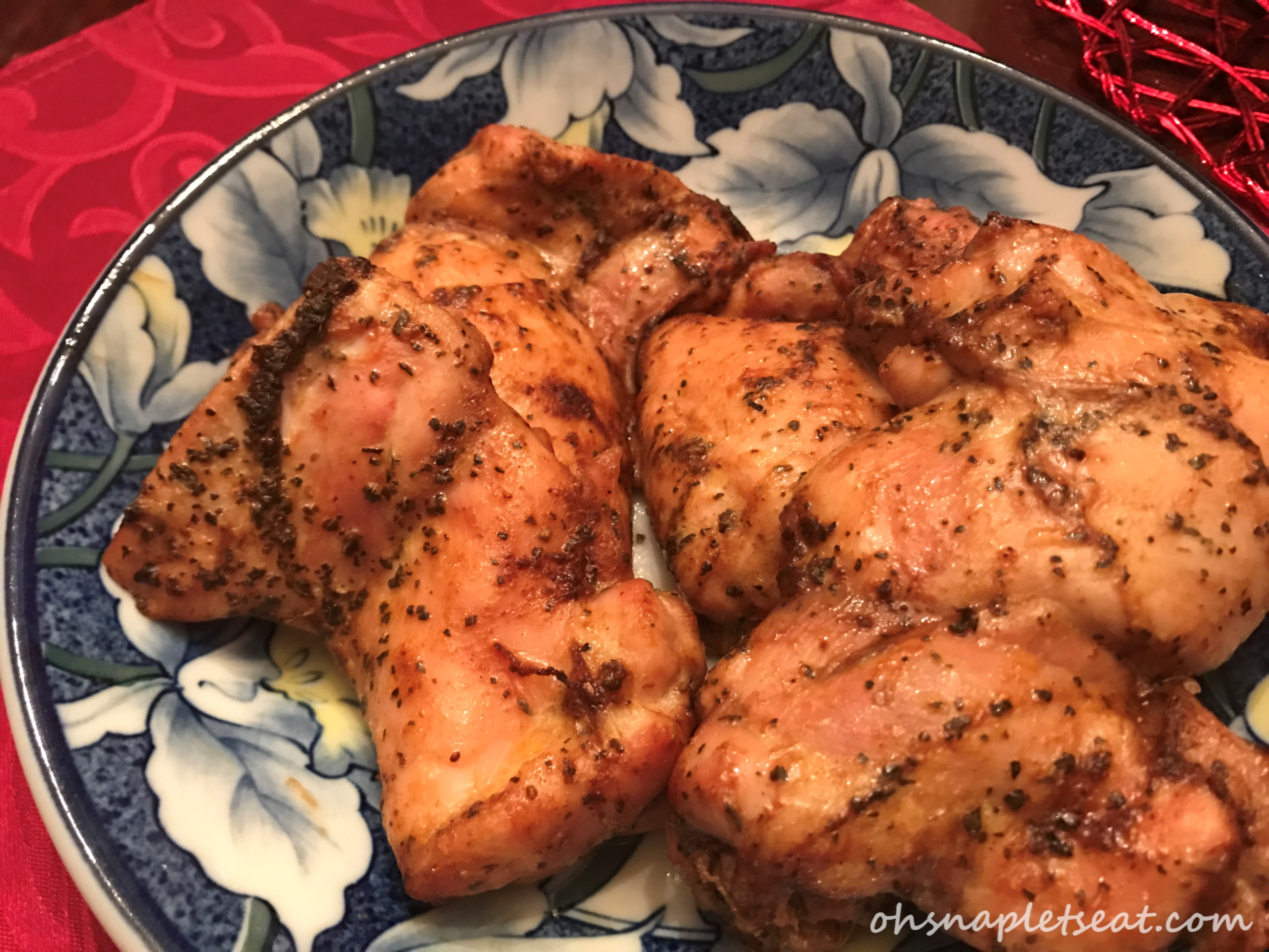 Chicken Thighs Baked
 Oven Baked Paprika Basil Chicken Thighs Oh Snap Let s Eat