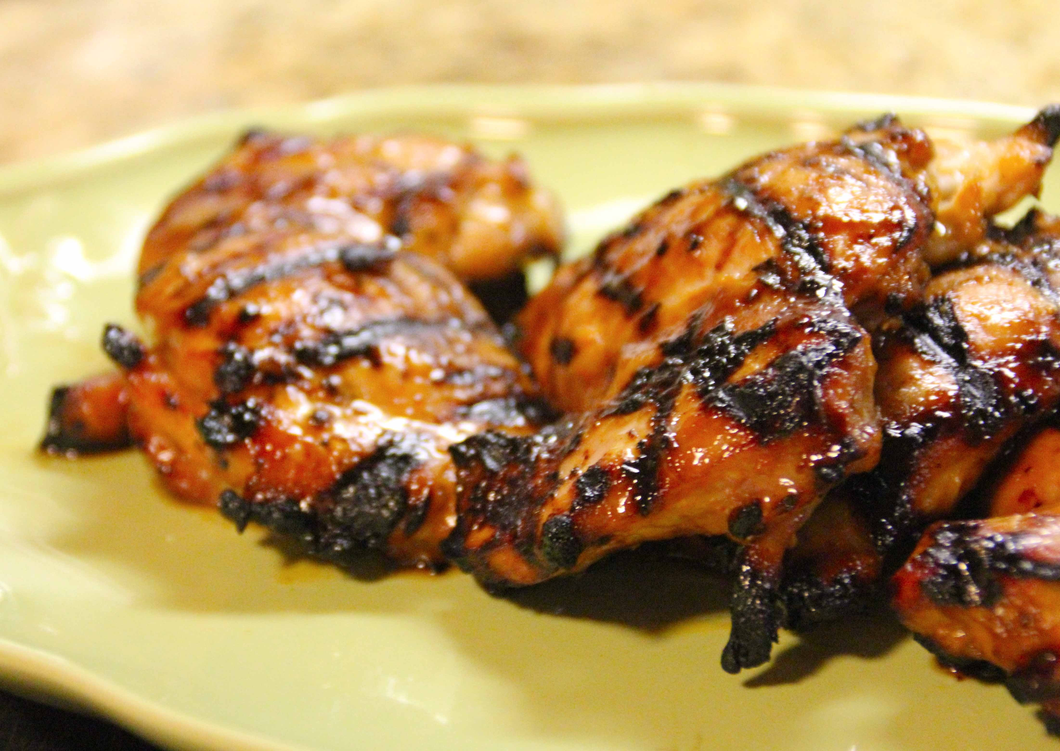 Chicken Thighs On The Grill
 Citrus Sriracha Grilled Chicken Thighs