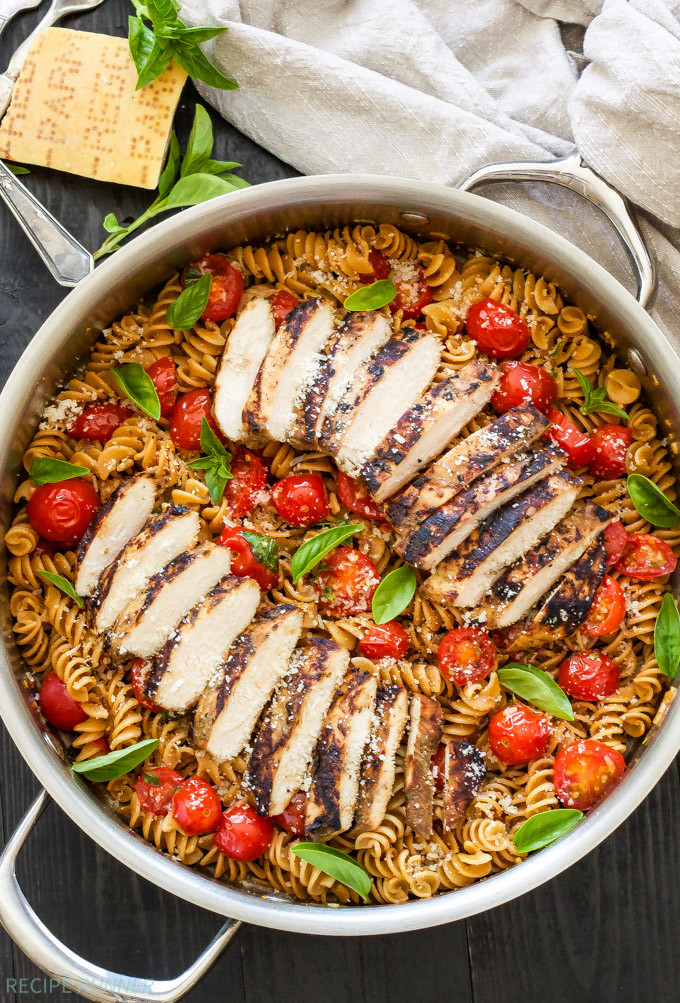 Chicken Tomato Pasta
 Tomato Basil Pasta with Balsamic Grilled Chicken Recipe