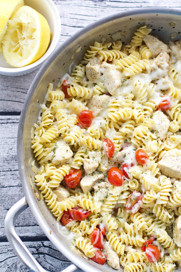 Chicken Tomato Pasta
 e Pan Chicken and Pineapple Rice