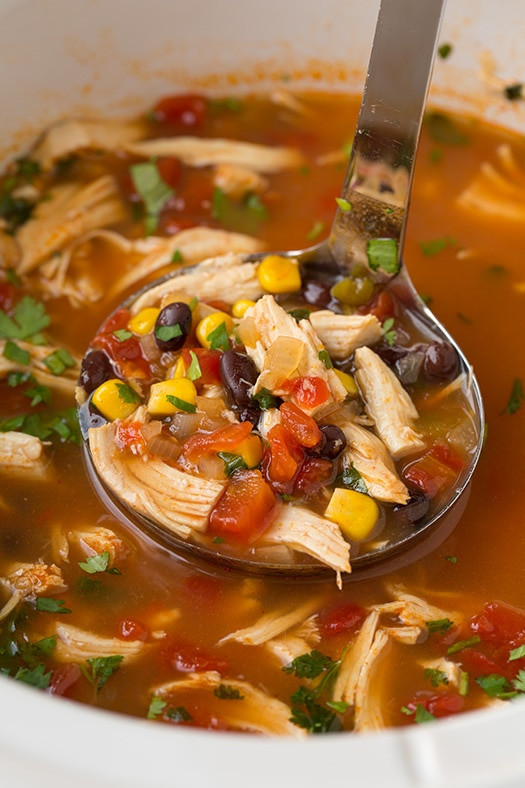 Chicken Tortilla Soup Easy
 Slow Cooker Chicken Tortilla Soup Cooking Classy