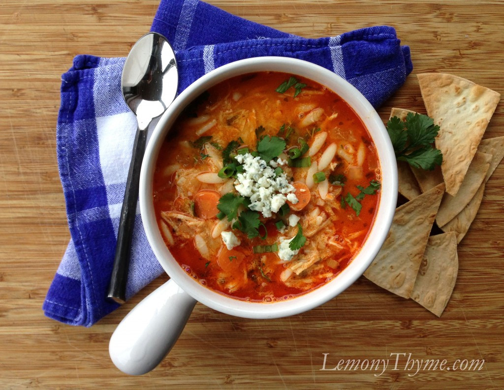 Chicken Wing Soup
 Buffalo Wing Chicken Soup with Orzo Lemony Thyme