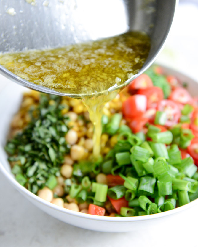 Chickpea Salad Recipes
 Summer Chickpea Salad with Honey Garlic Lime Vinaigrette