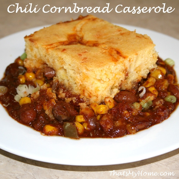 Chili Cornbread Bake
 Chili and Cornbread Casserole Recipes Food and Cooking