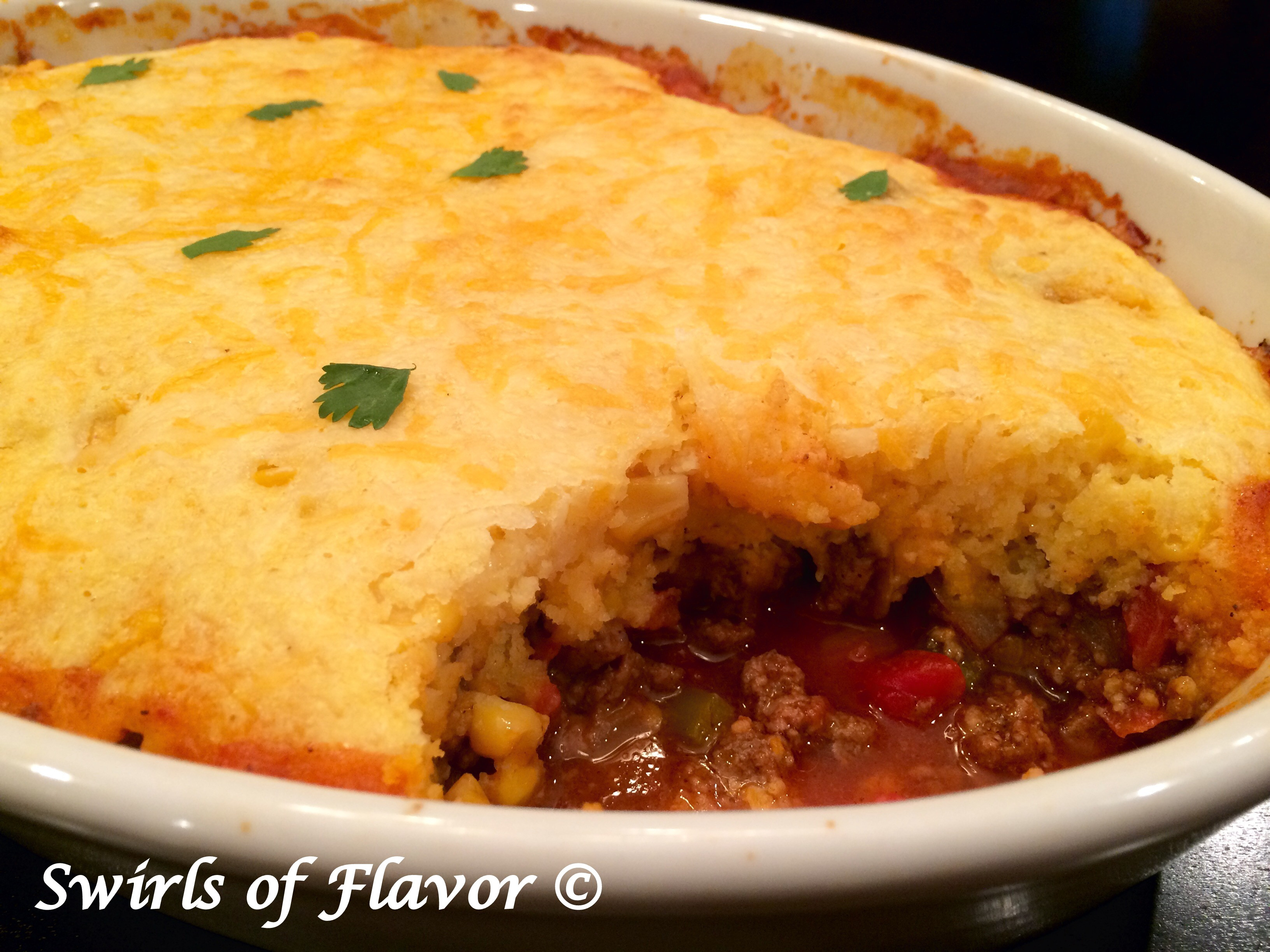 Chili Cornbread Bake
 Chili Cornbread Bake Swirls of Flavor