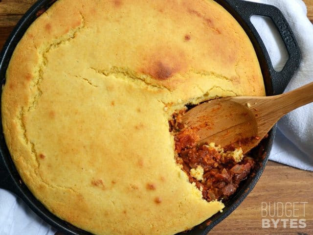 Chili Cornbread Casserole
 Chili Cornbread Skillet Bud Bytes