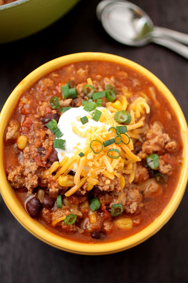 Chili Recipe Turkey
 ground turkey chili with corn