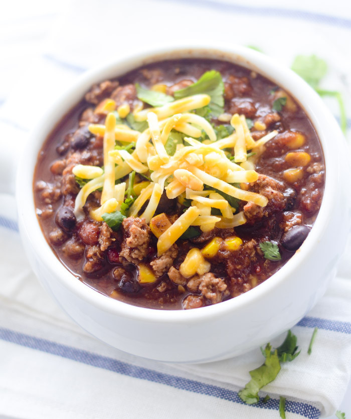 Chili With Corn
 turkey chili with corn and black beans