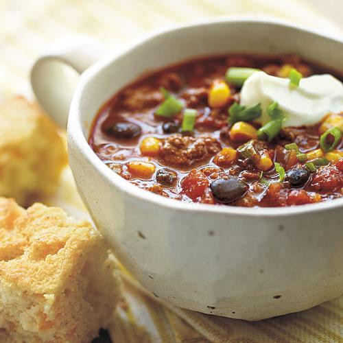 Chili With Corn
 Quick and Easy Soups with just 5 ingre nts from