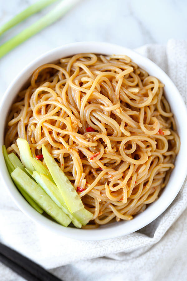 Chinese Egg Noodles
 Chilled Sesame Noodles Recipe Pickled Plum Food And Drinks