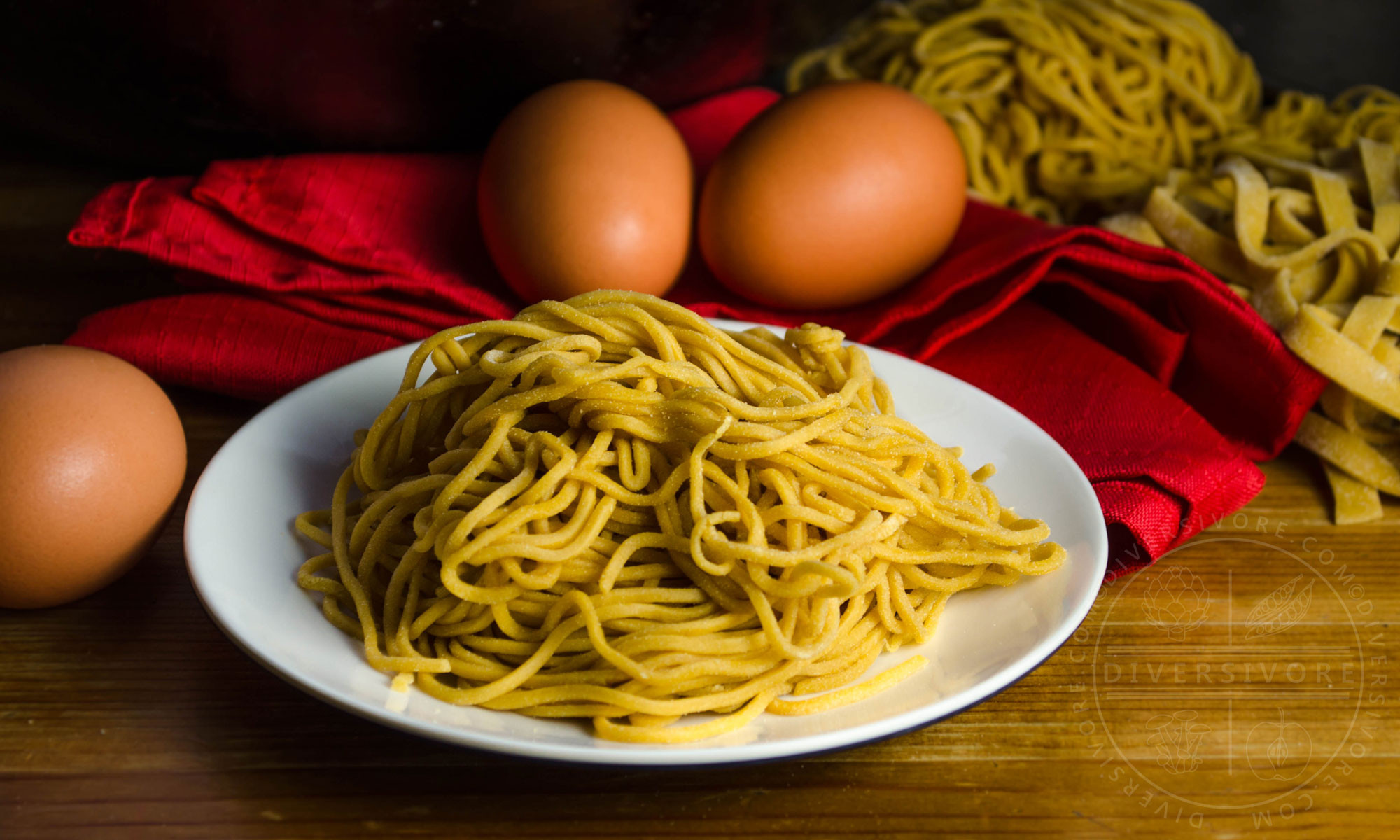 Chinese Egg Noodles
 Udon Noodles with Chicken Broccolini and Mushrooms