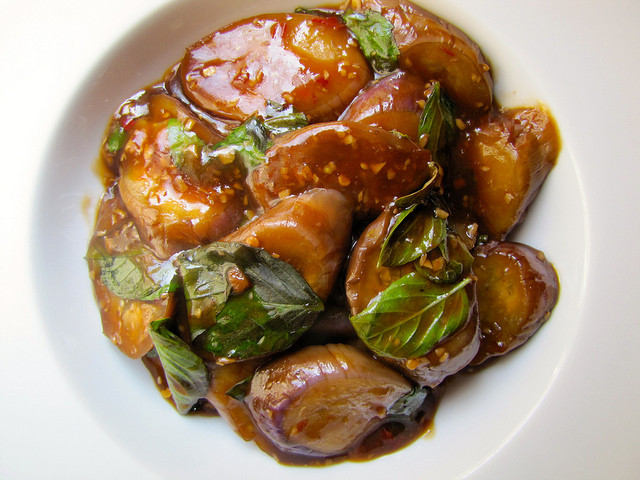 Chinese Eggplant Recipe
 Braised Eggplant With Garlic and Basil Recipe