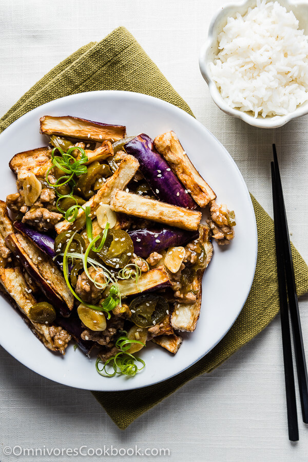 Chinese Eggplant Recipe
 Crispy Eggplant with Szechuan Meat Sauce
