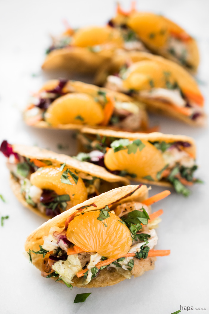 Chinese Food Appetizers
 Chinese Chicken Salad Mini Tacos