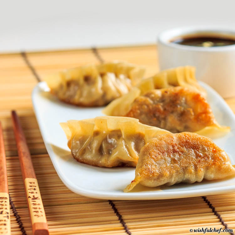 Chinese Fried Dumplings
 Pan Fried Pork Dumplings with Mushrooms Wishful Chef