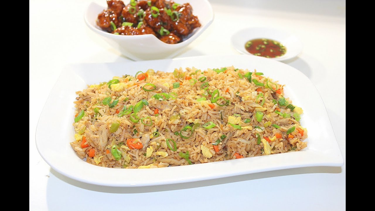 Chinese Fried Rice Restaurant Style
 Indo Chinese Chicken Fried Rice Restaurant style by