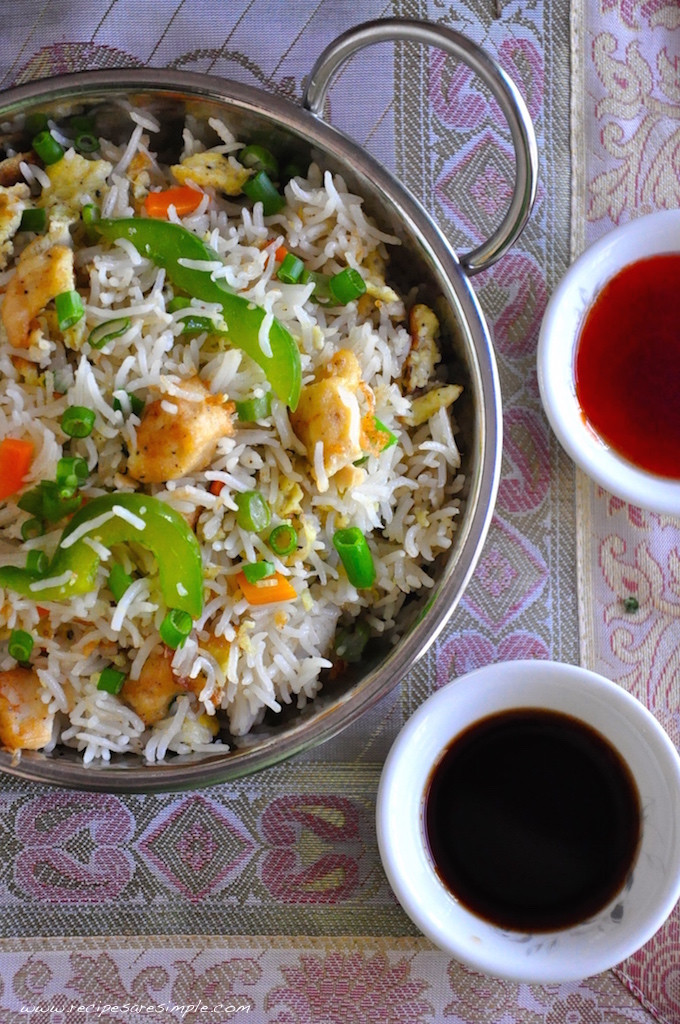 Chinese Fried Rice Restaurant Style
 Indo Chinese Chicken Fried Rice